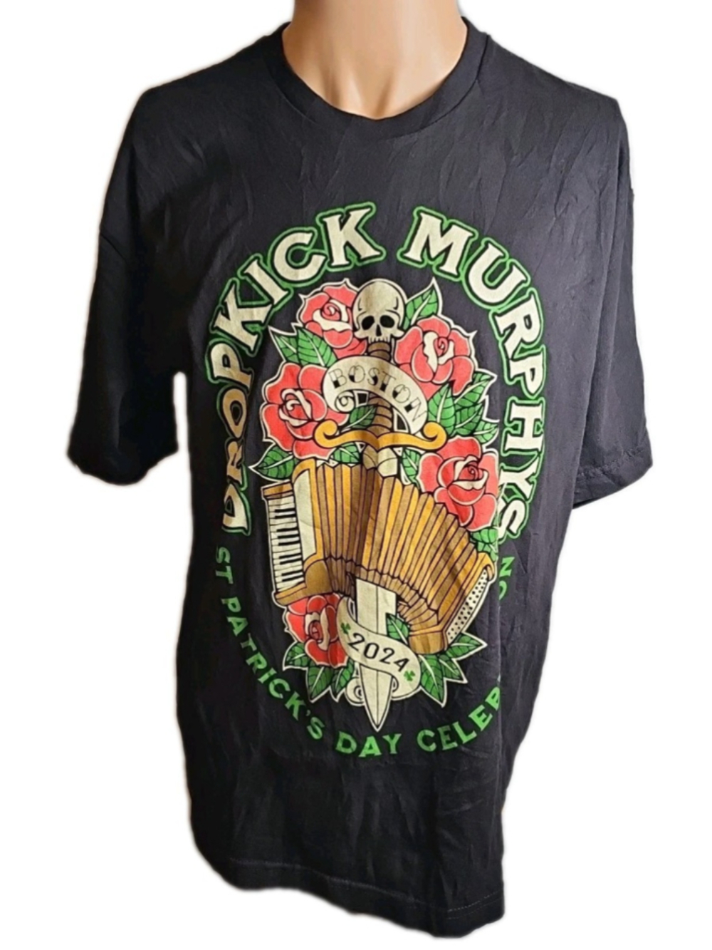Dropkick Murphys St. Patrick’s Day Celebration 2024 Shirt L Double Sided USAMade